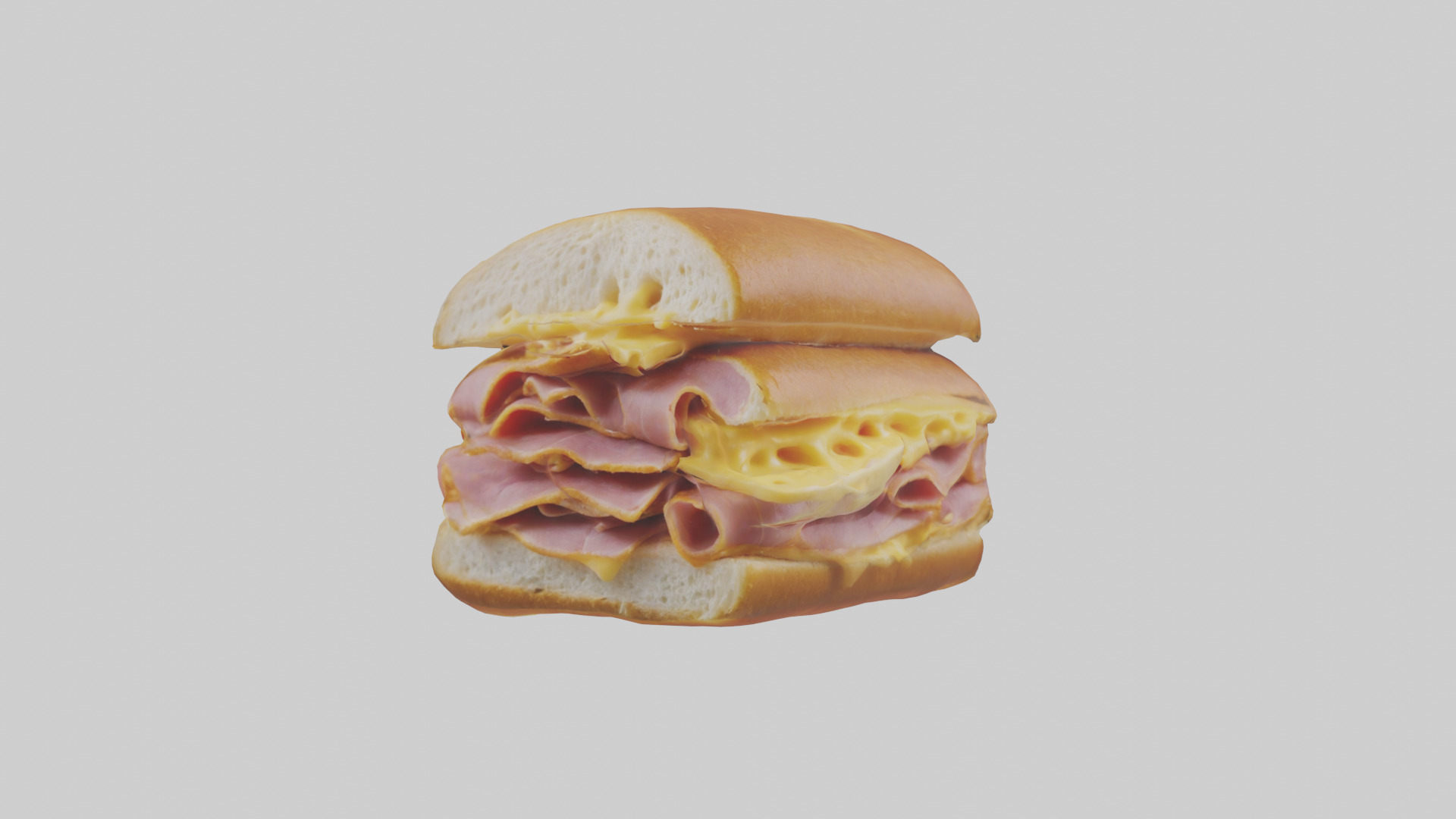 Ham and cheese sandwich model Low-poly 3D model_9