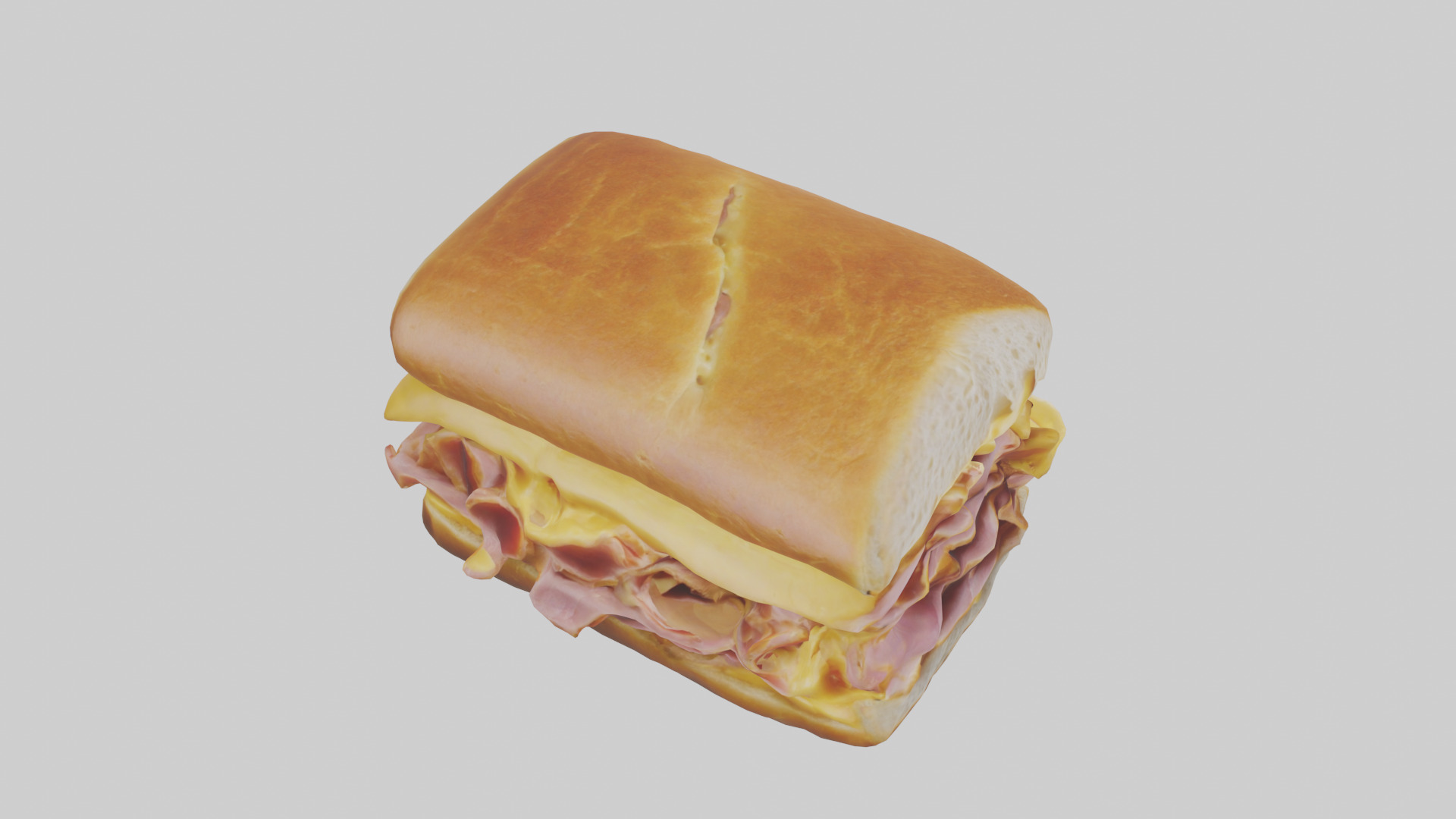 Ham and cheese sandwich model Low-poly 3D model_18