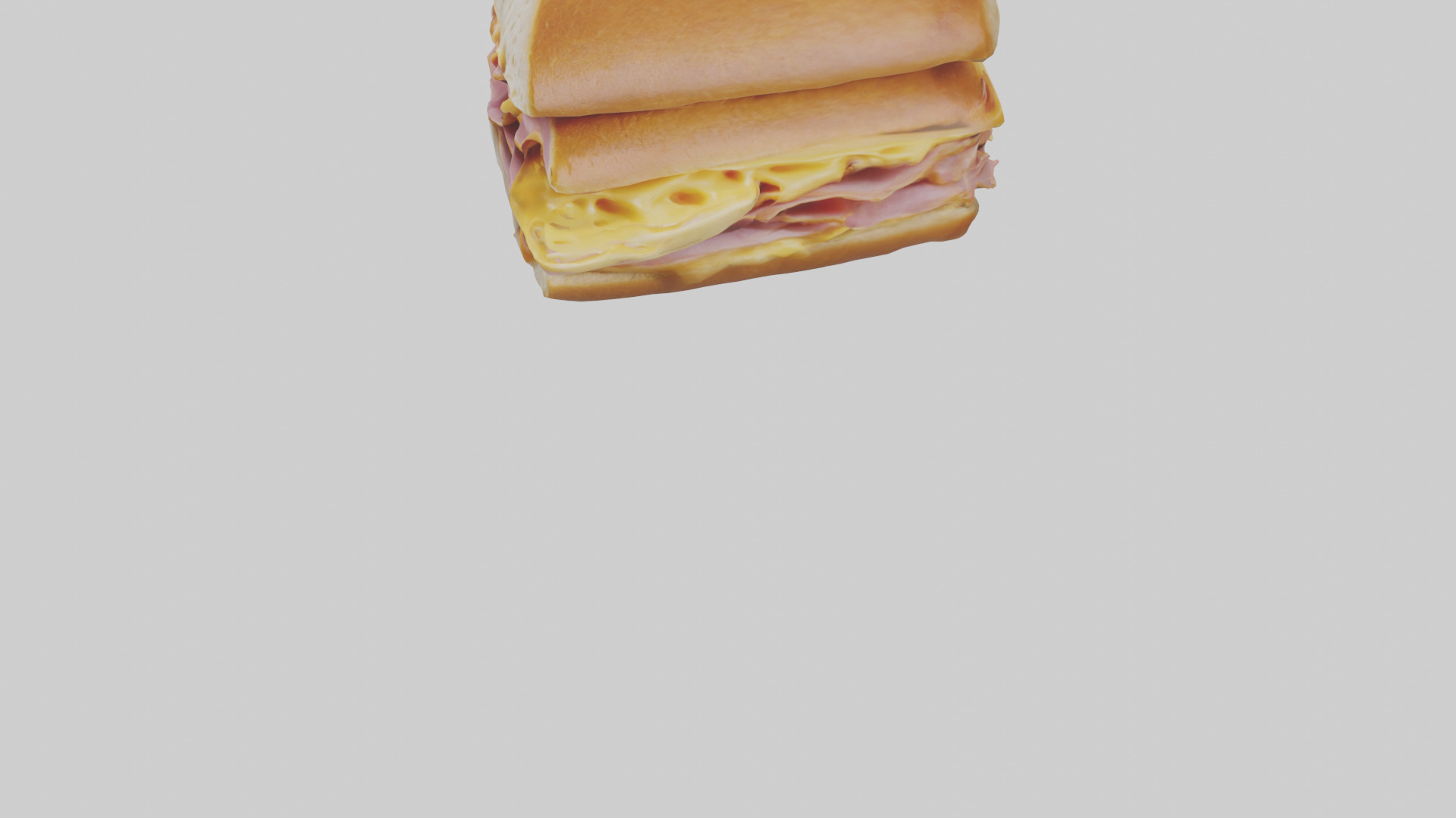 Ham and cheese sandwich model Low-poly 3D model_5