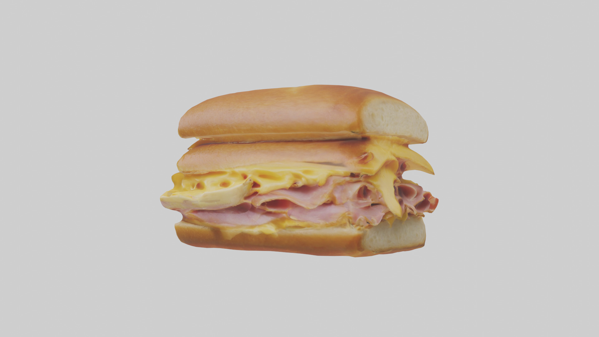 Ham and cheese sandwich model Low-poly 3D model_12