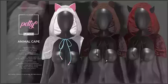 ANIMAL CAPE BY PETTYSTORE 3D Low-poly 3D model