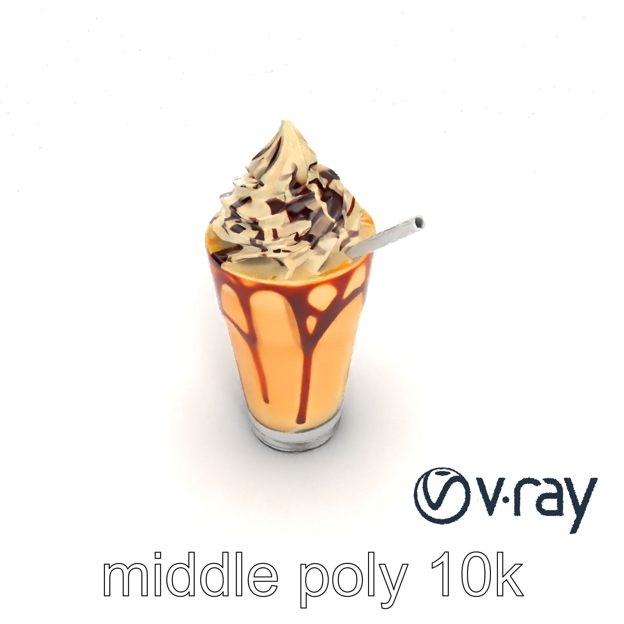 Realistic Iced Cappuccino Freddo Model Pack Low-poly 3D model_16