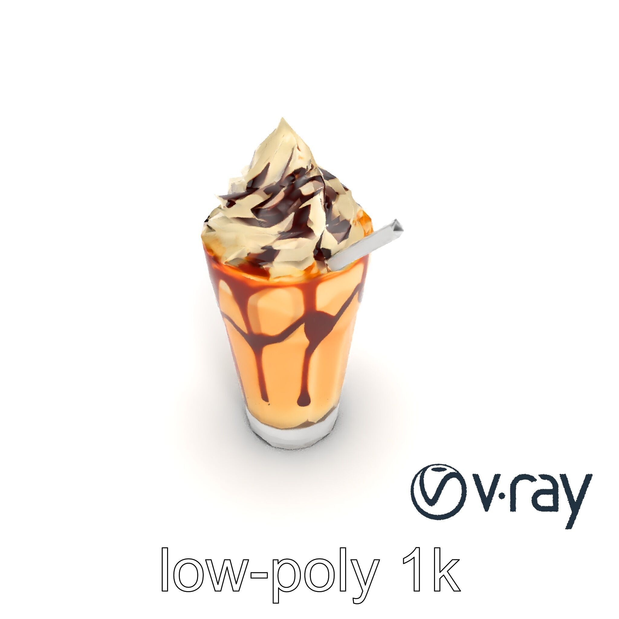 Realistic Iced Cappuccino Freddo Model Pack Low-poly 3D model_30