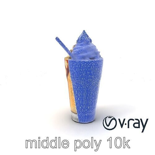 Realistic Iced Cappuccino Freddo Model Pack Low-poly 3D model 6
