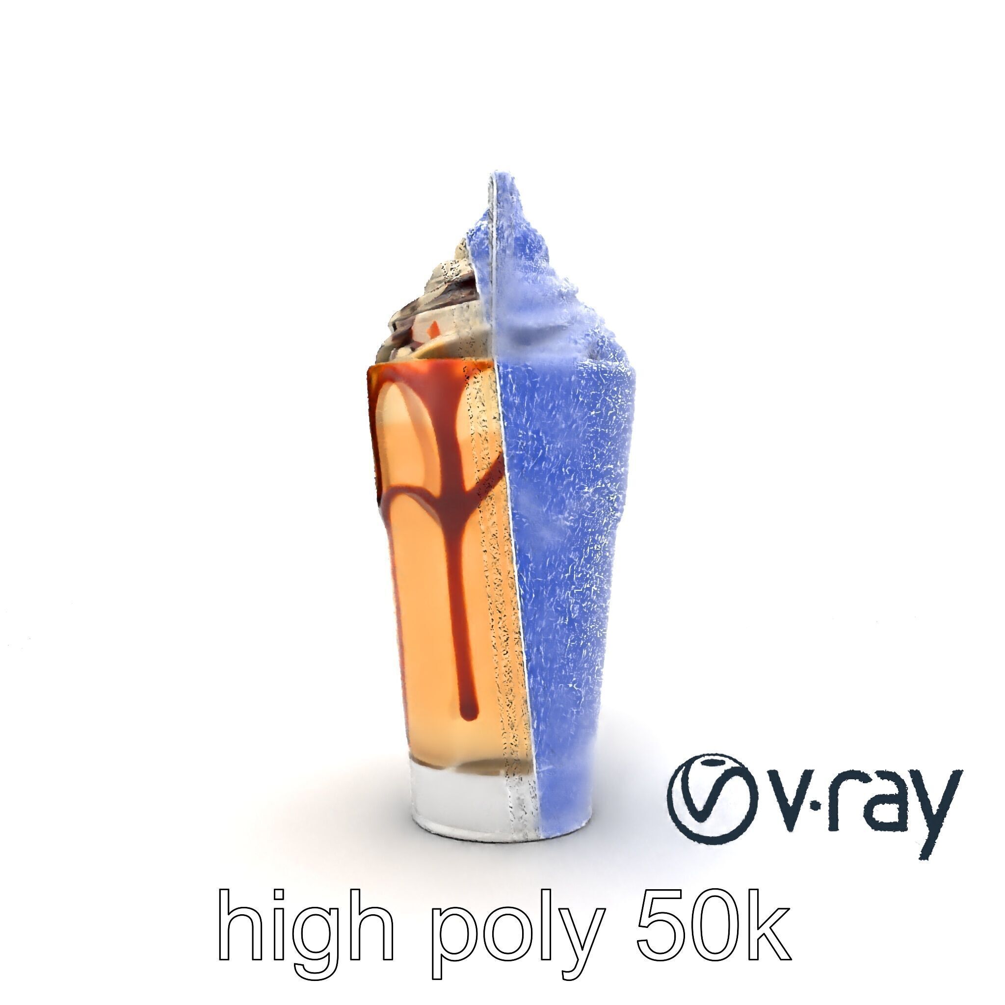 Realistic Iced Cappuccino Freddo Model Pack Low-poly 3D model_20