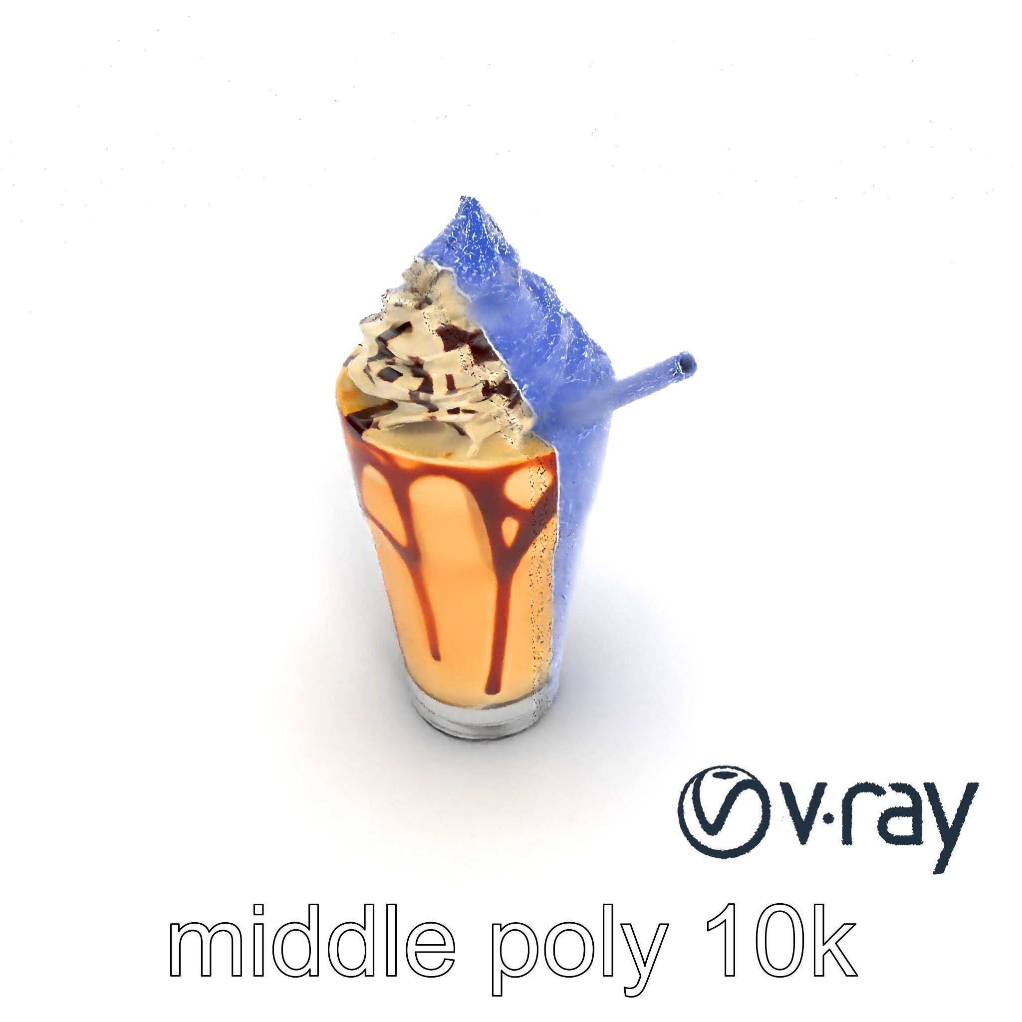 Realistic Iced Cappuccino Freddo Model Pack Low-poly 3D model_19
