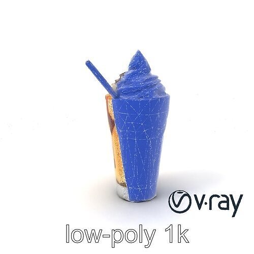 Realistic Iced Cappuccino Freddo Model Pack Low-poly 3D model 7