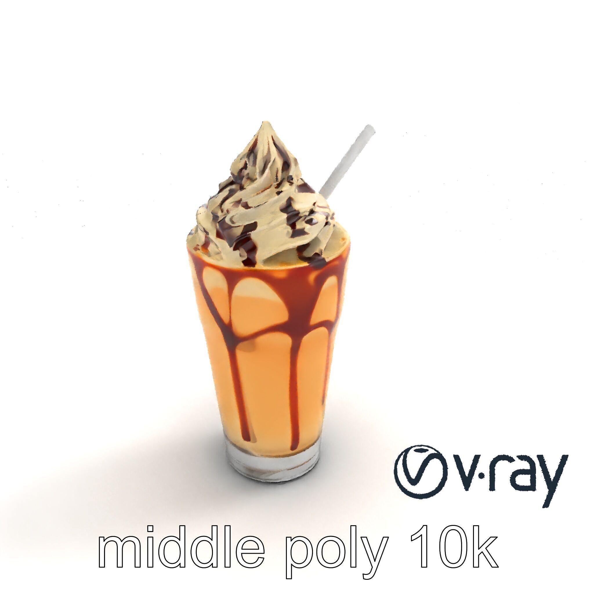 Realistic Iced Cappuccino Freddo Model Pack Low-poly 3D model_8