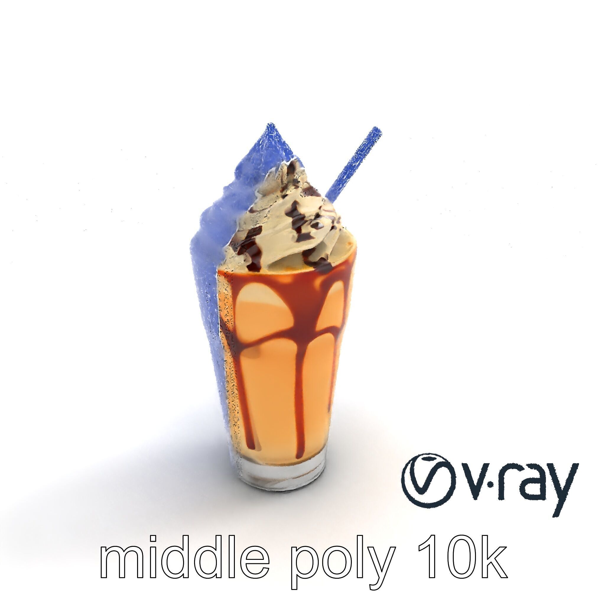 Realistic Iced Cappuccino Freddo Model Pack Low-poly 3D model_15