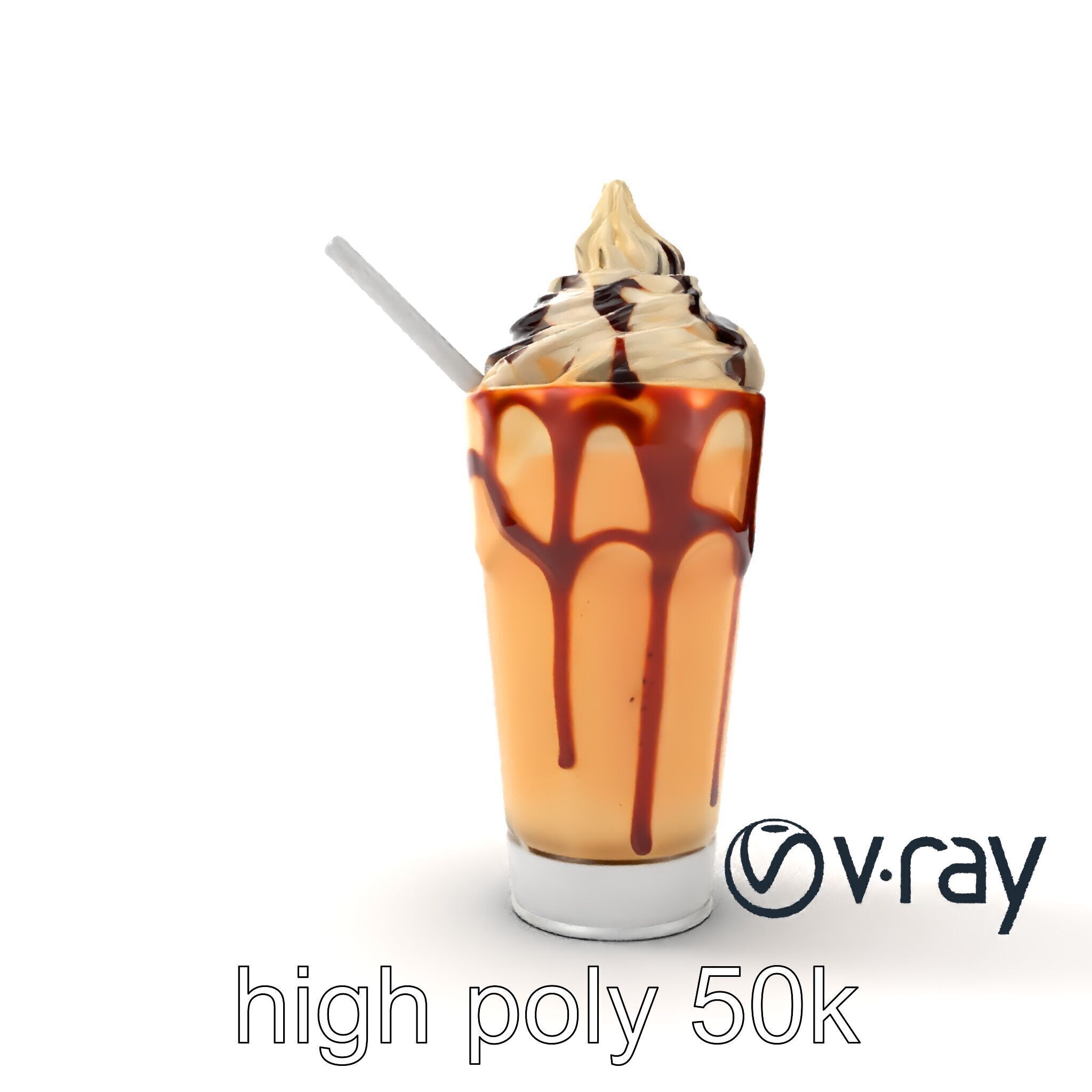Realistic Iced Cappuccino Freddo Model Pack Low-poly 3D model_13