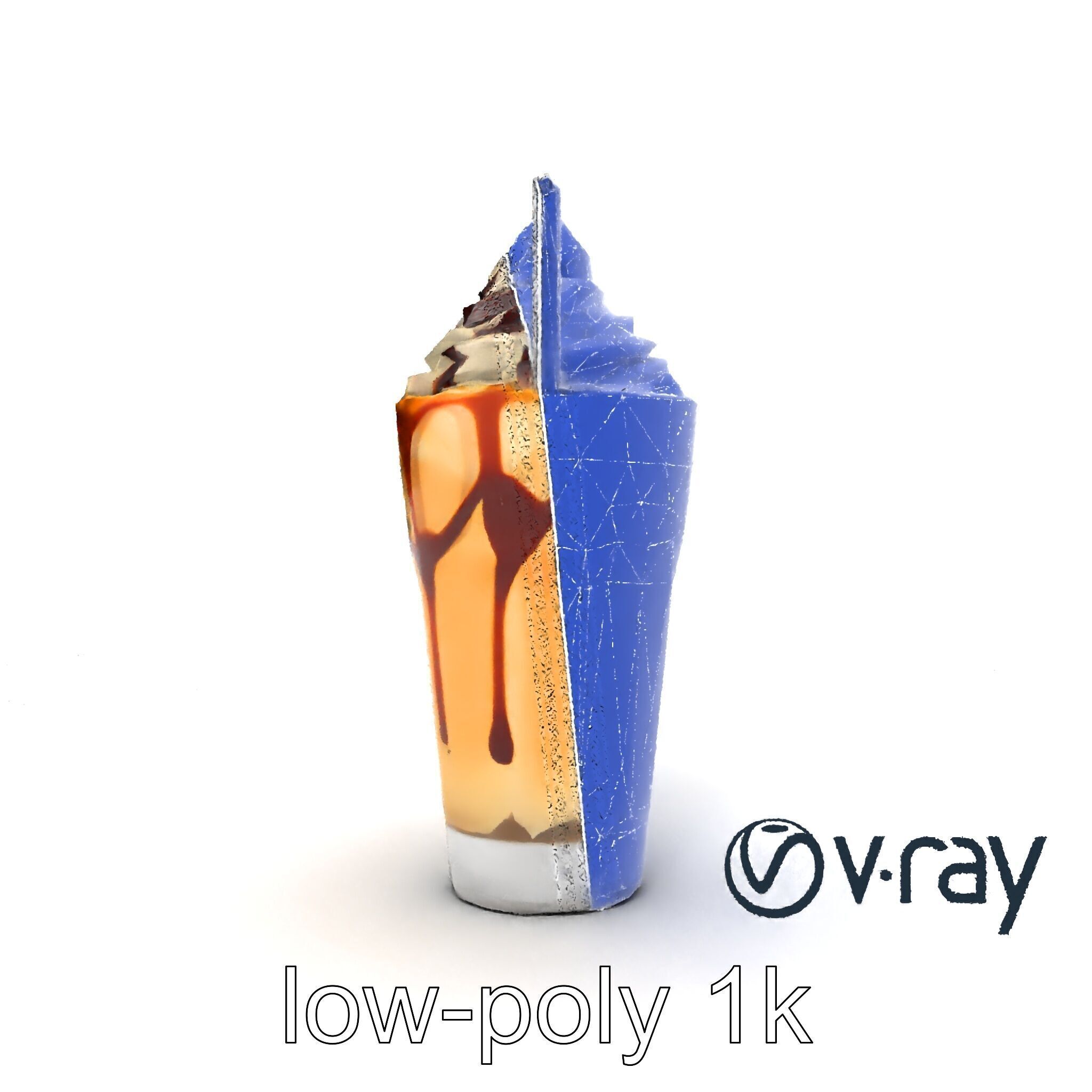 Realistic Iced Cappuccino Freddo Model Pack Low-poly 3D model_29