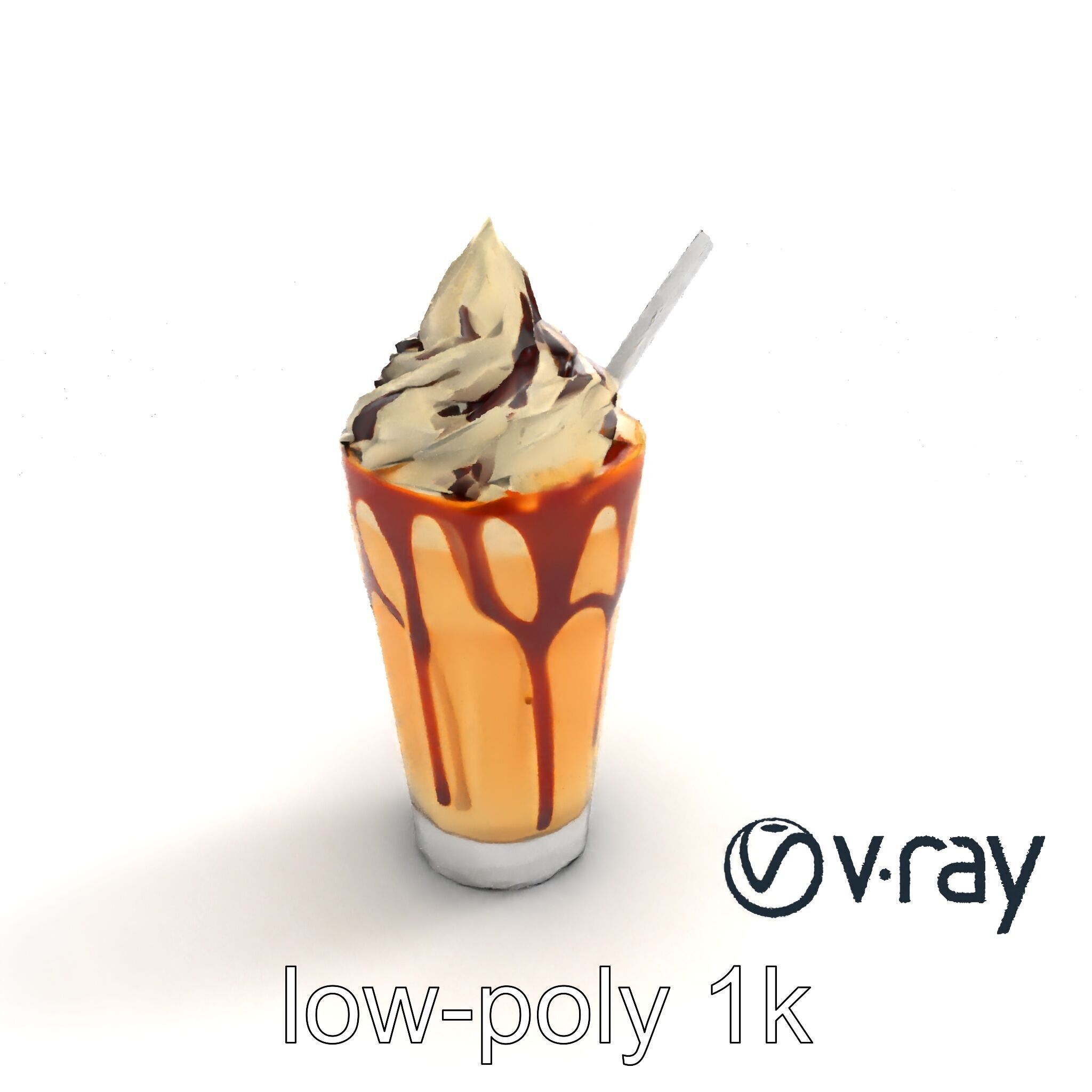 Realistic Iced Cappuccino Freddo Model Pack Low-poly 3D model_9
