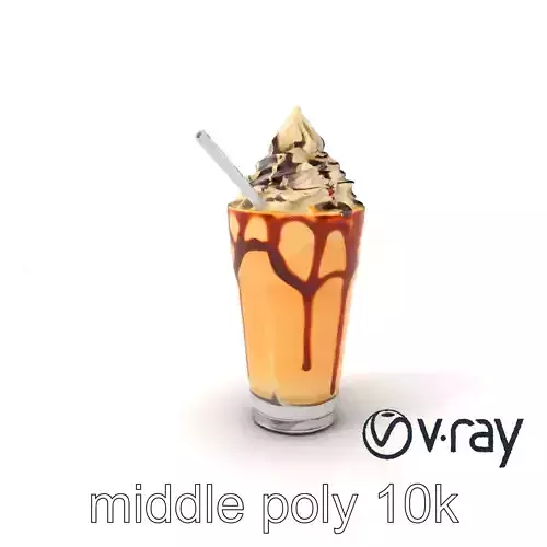 Realistic Iced Cappuccino Freddo Model Pack Low-poly 3D model