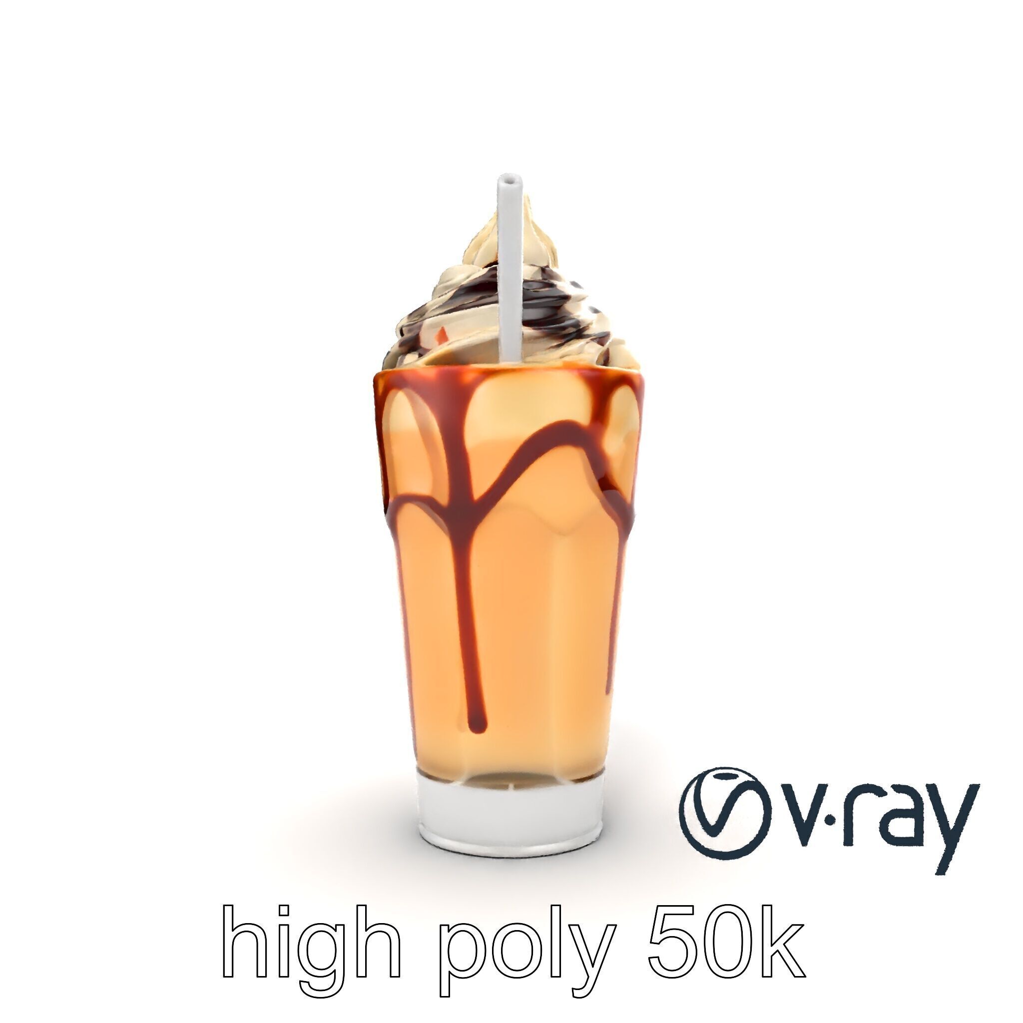 Realistic Iced Cappuccino Freddo Model Pack Low-poly 3D model_23