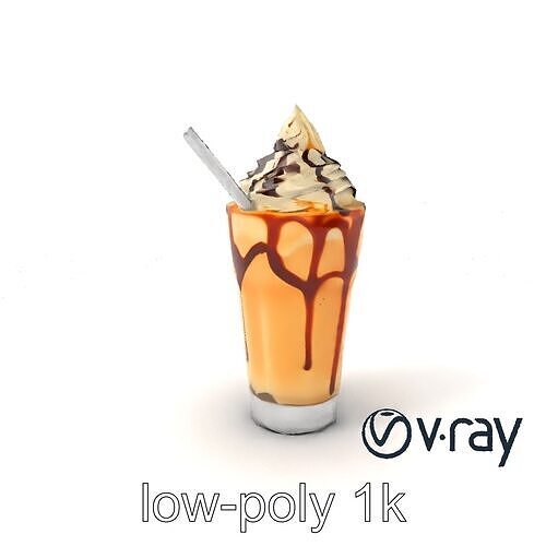 Realistic Iced Cappuccino Freddo Model Pack Low-poly 3D model 5