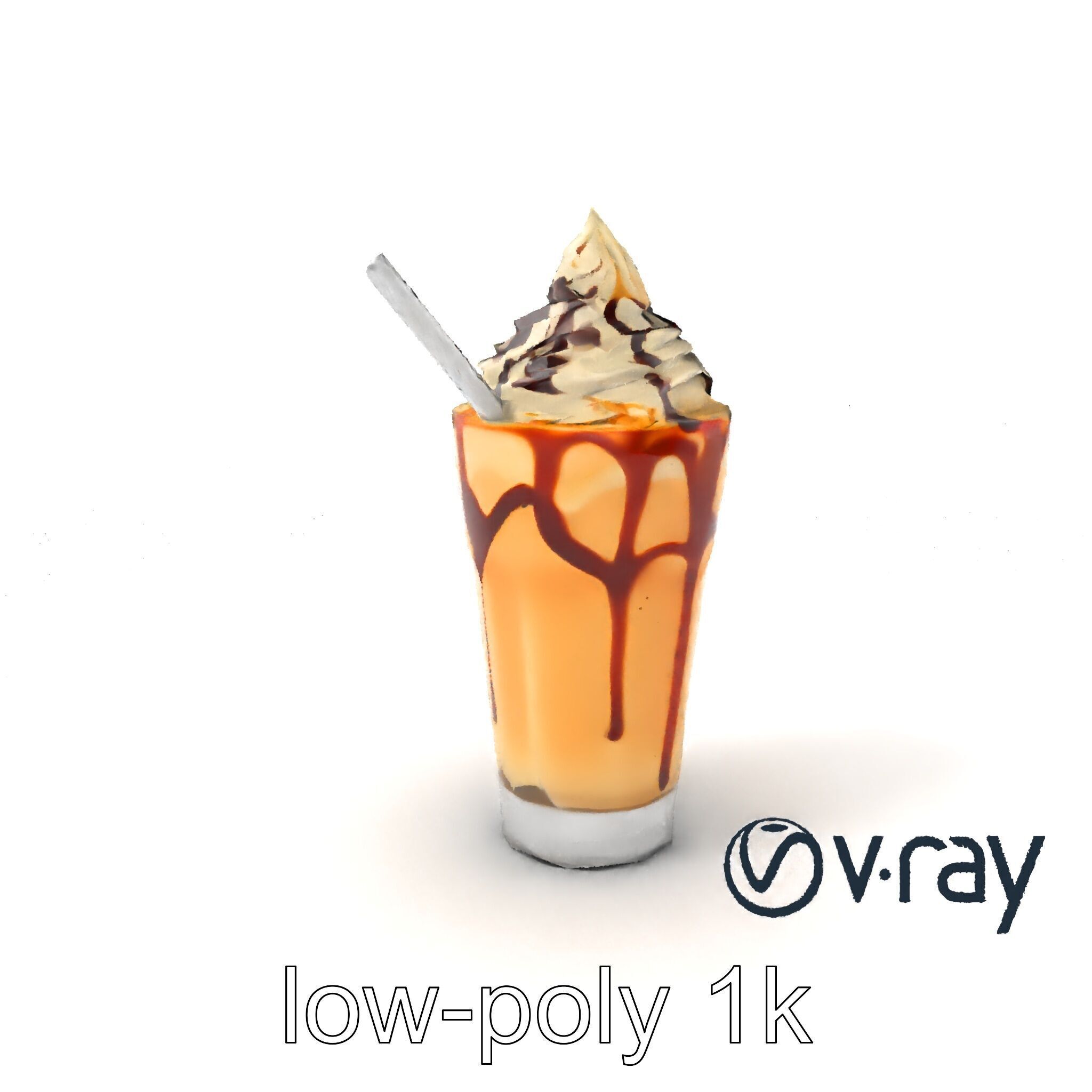 Realistic Iced Cappuccino Freddo Model Pack Low-poly 3D model_5