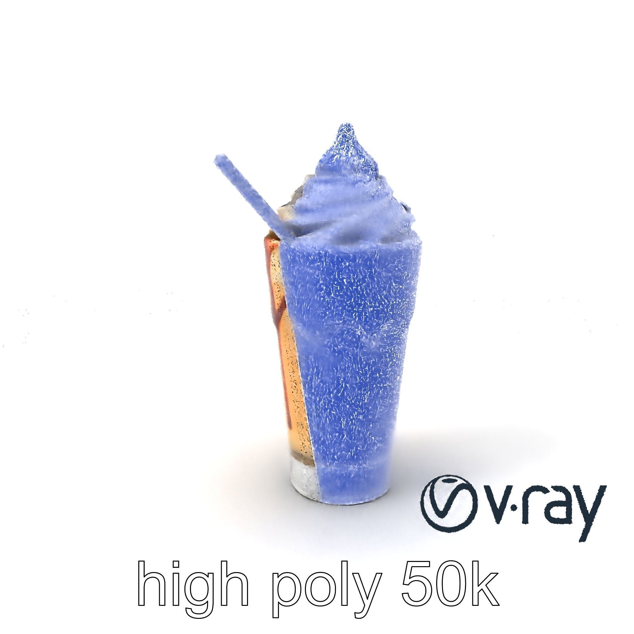 Realistic Iced Cappuccino Freddo Model Pack Low-poly 3D model_10