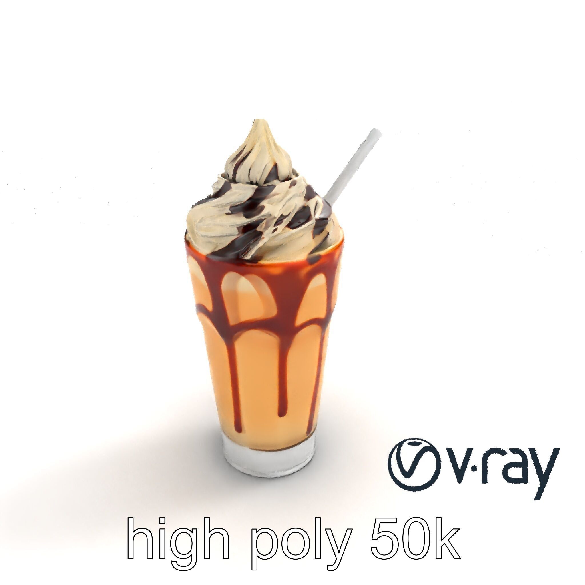 Realistic Iced Cappuccino Freddo Model Pack Low-poly 3D model_28