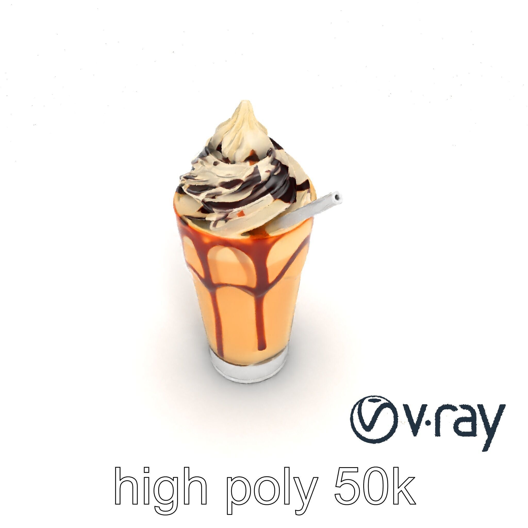 Realistic Iced Cappuccino Freddo Model Pack Low-poly 3D model_12