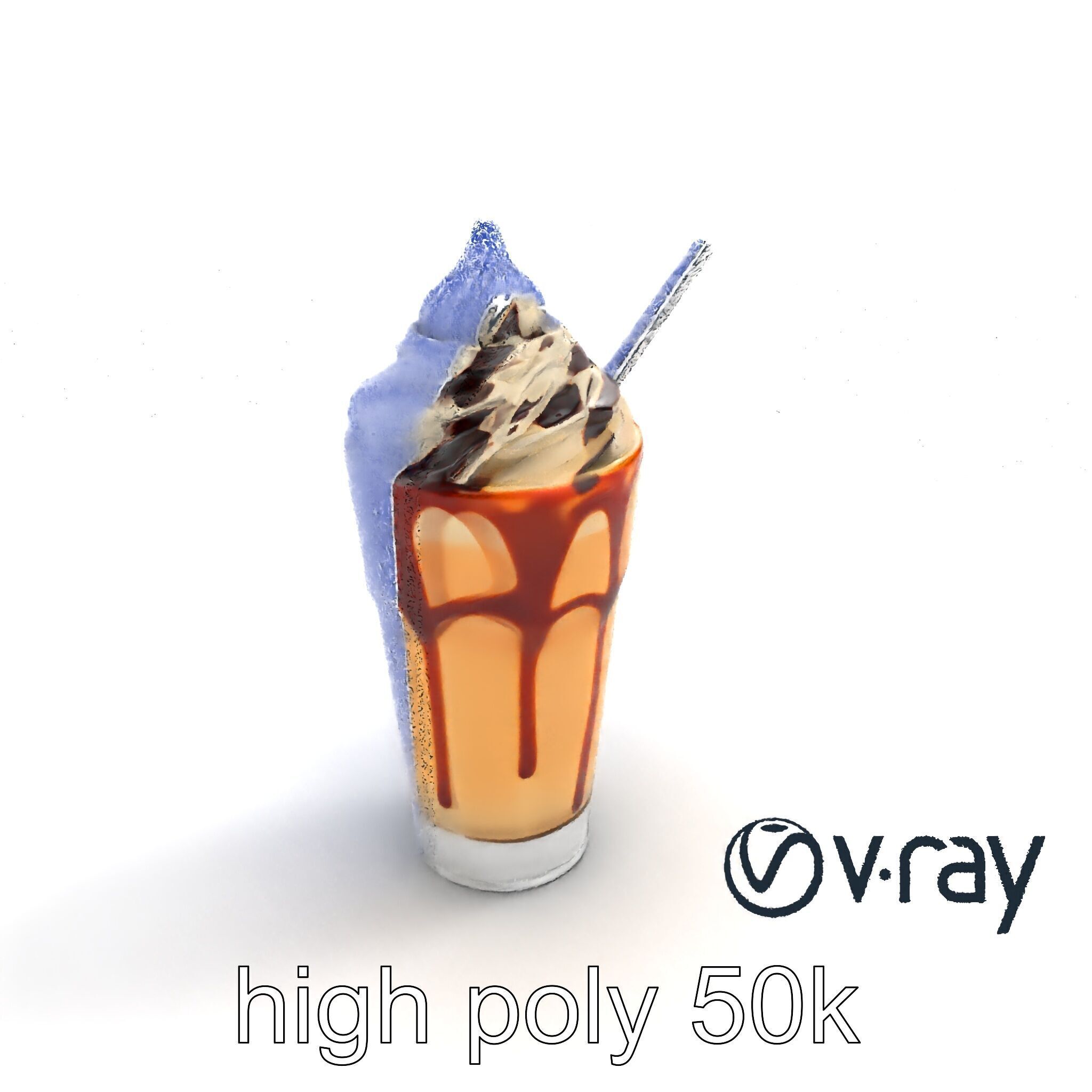 Realistic Iced Cappuccino Freddo Model Pack Low-poly 3D model_26