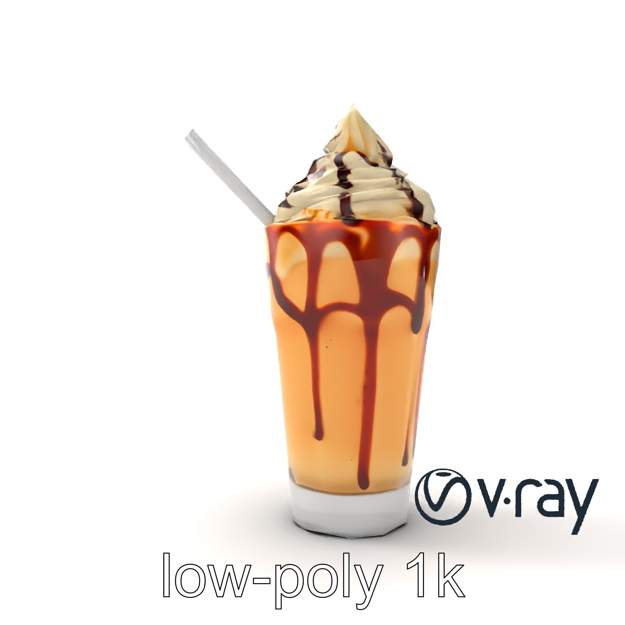 Realistic Iced Cappuccino Freddo Model Pack Low-poly 3D model_21