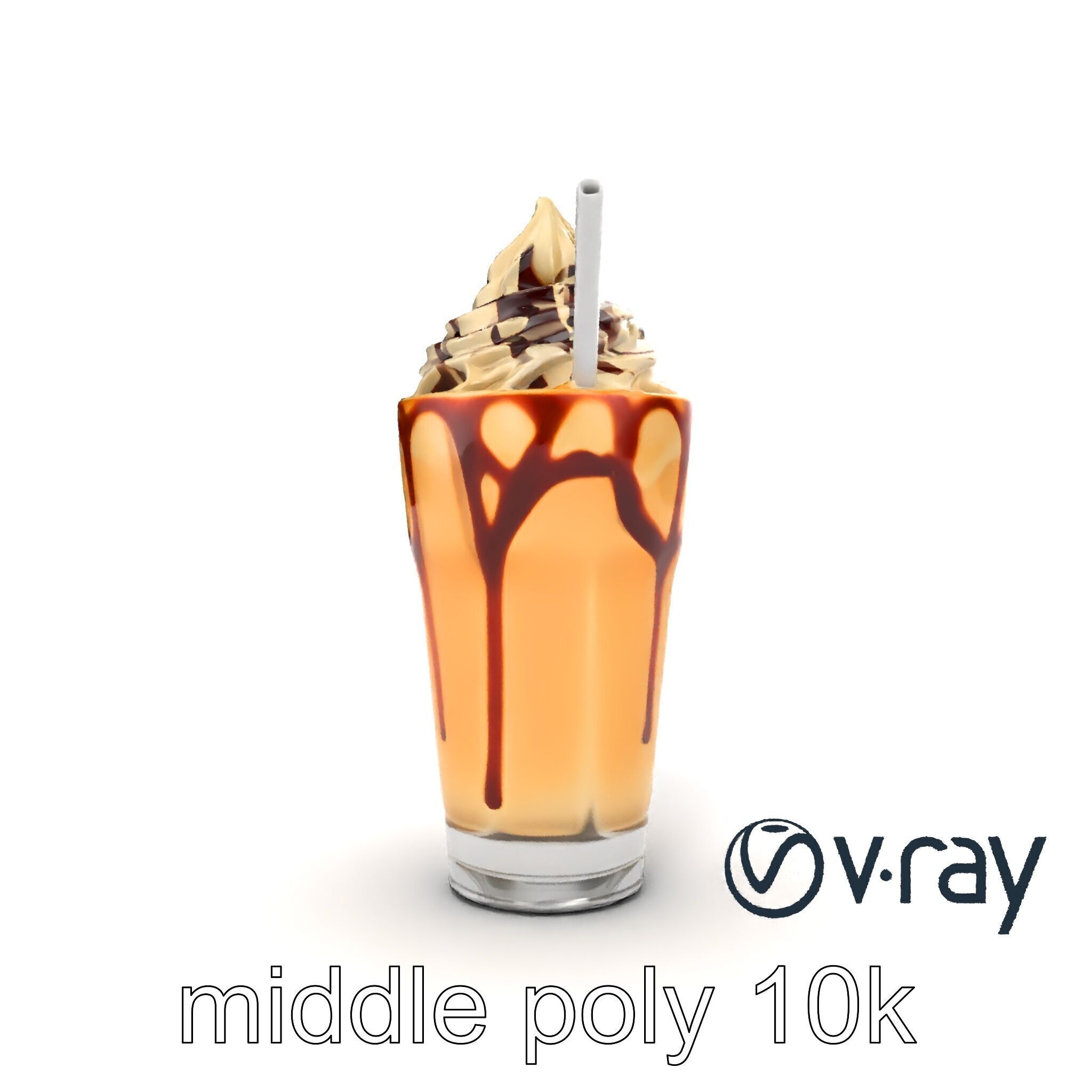 Realistic Iced Cappuccino Freddo Model Pack Low-poly 3D model_22