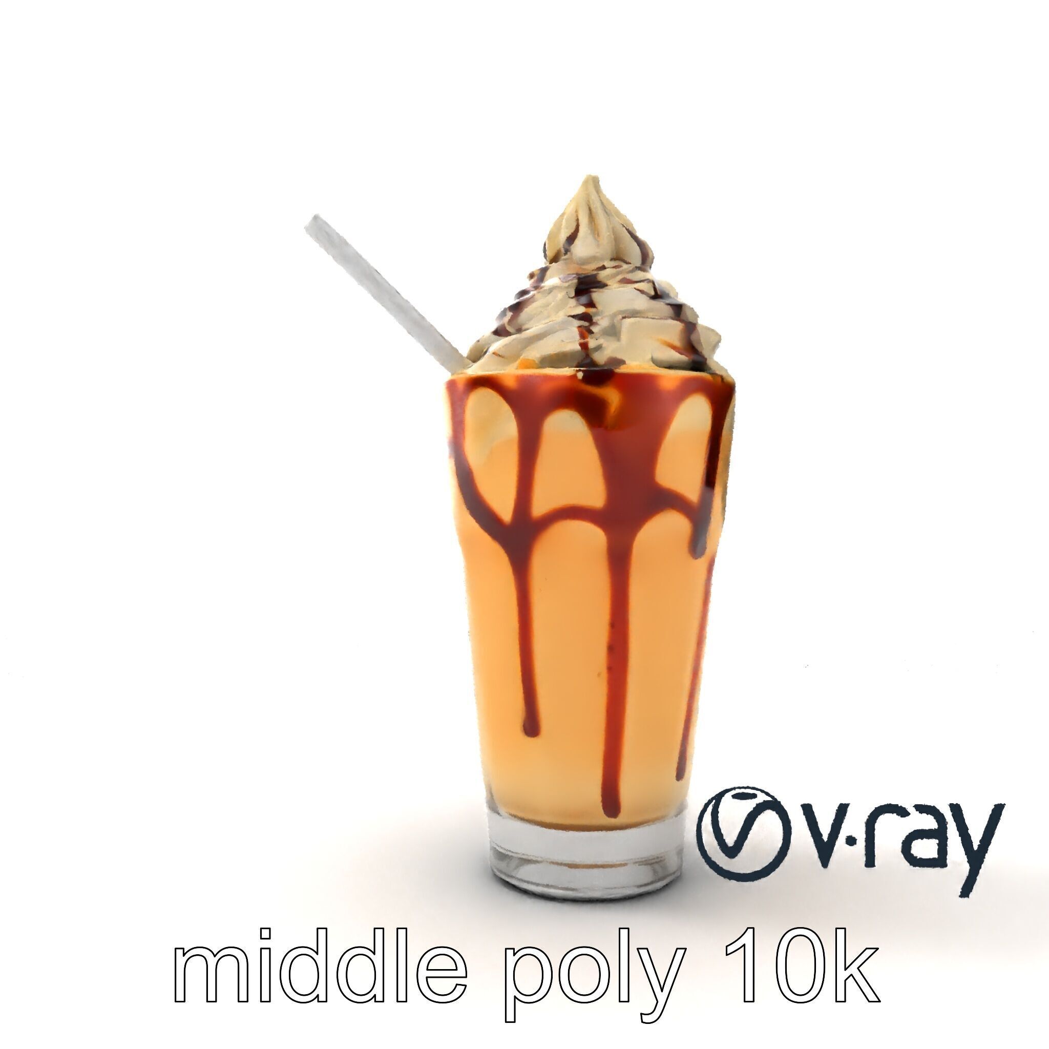 Realistic Iced Cappuccino Freddo Model Pack Low-poly 3D model_17
