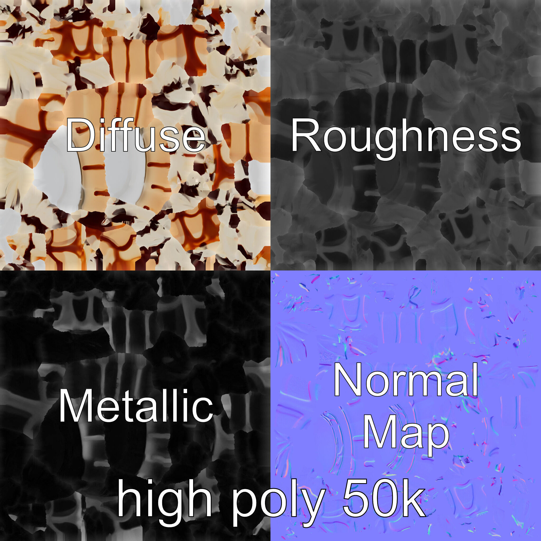 Realistic Iced Cappuccino Freddo Model Pack Low-poly 3D model_3