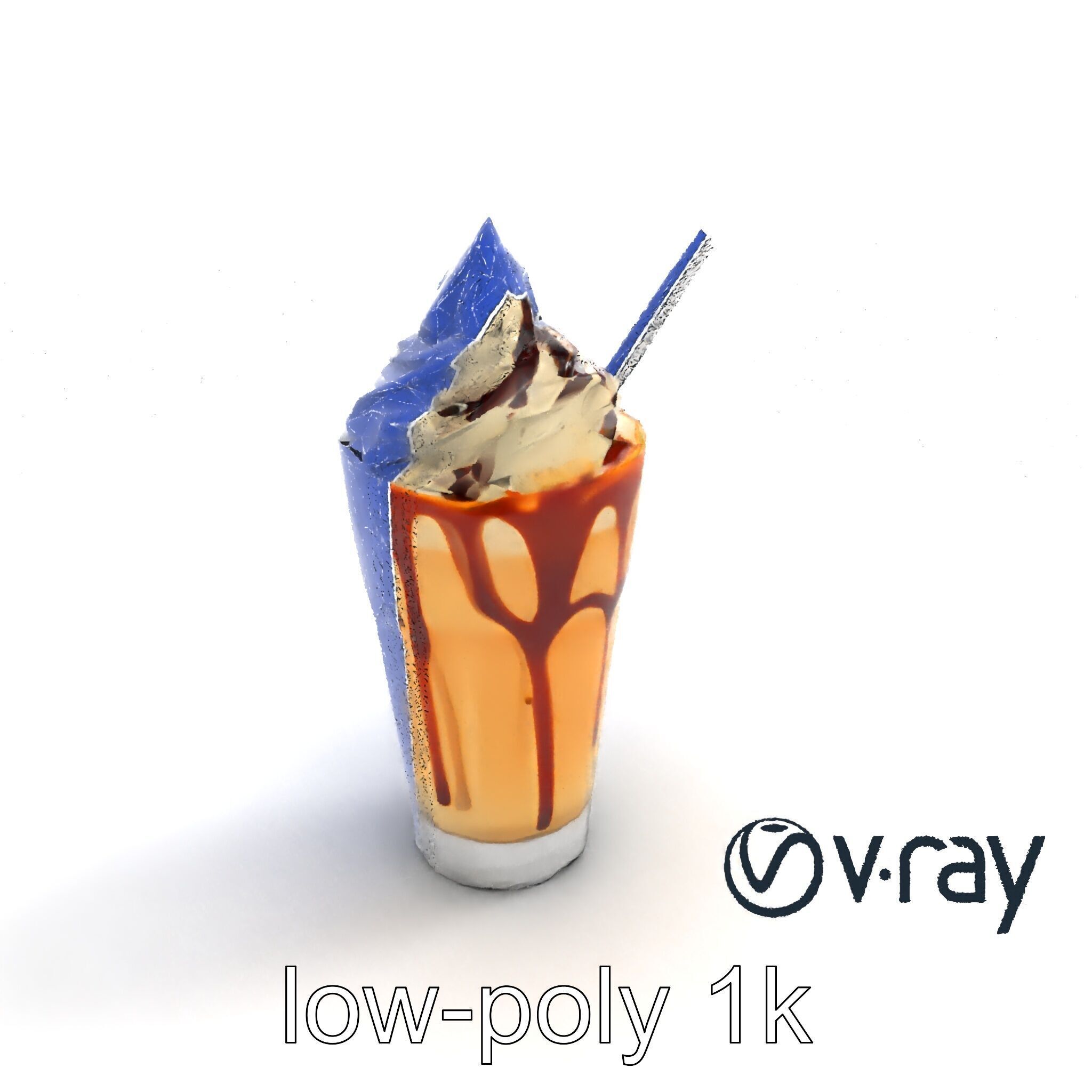 Realistic Iced Cappuccino Freddo Model Pack Low-poly 3D model_24