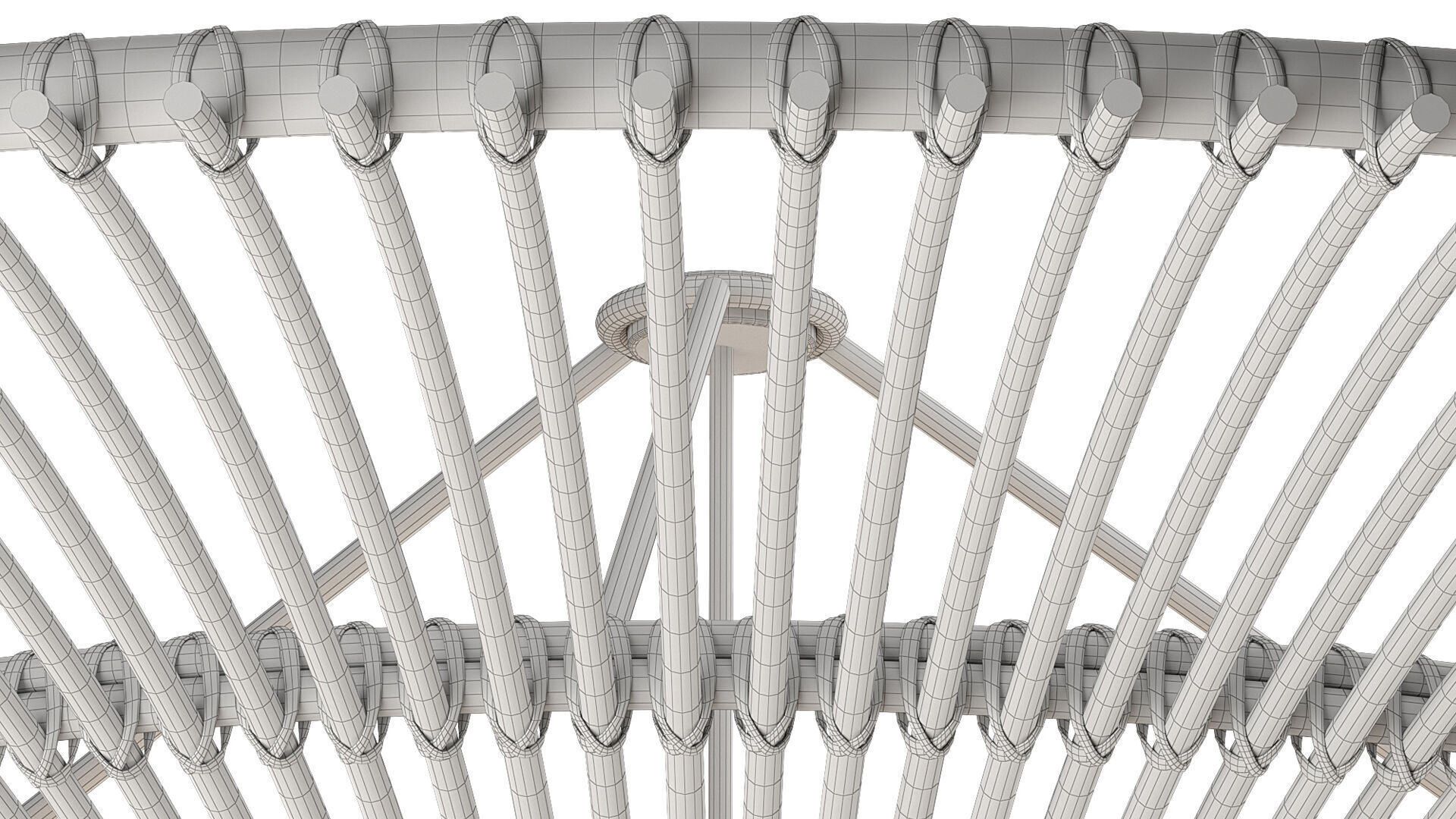 Huge Rattan Lamp 3D model_9