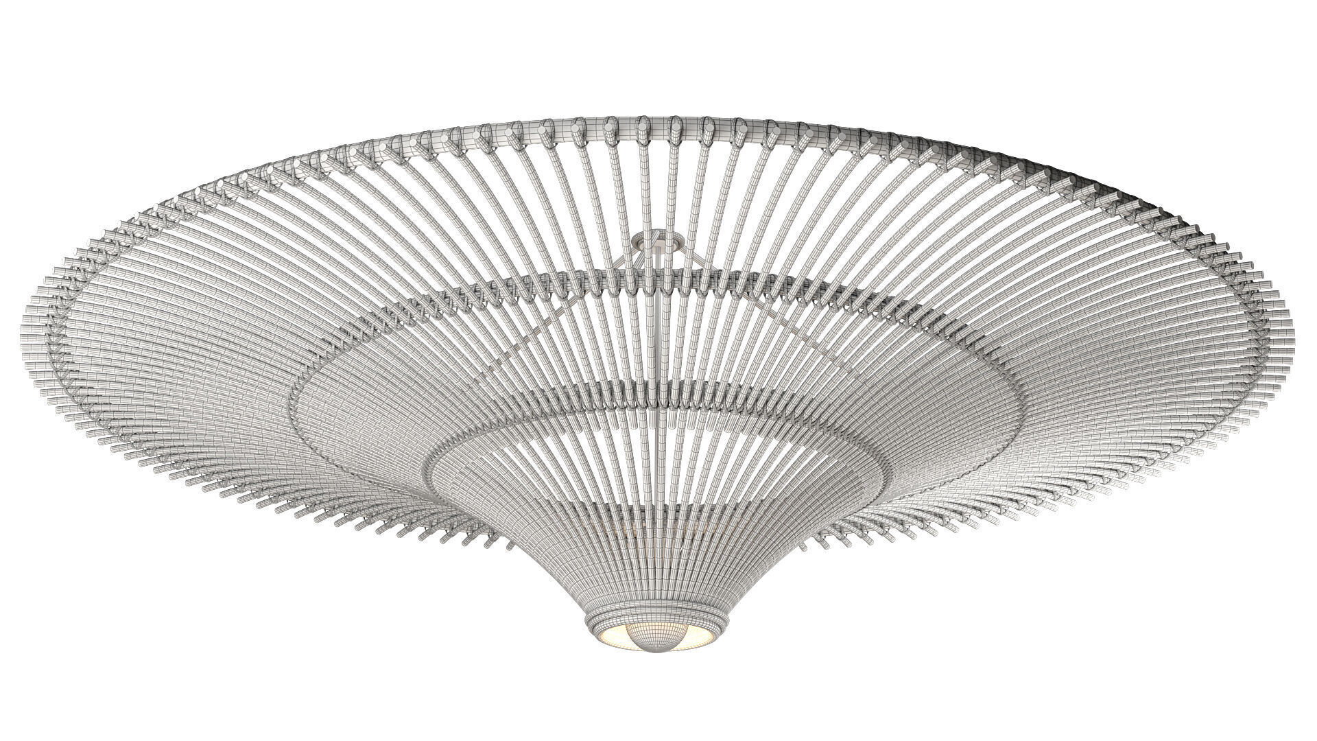 Huge Rattan Lamp 3D model_1