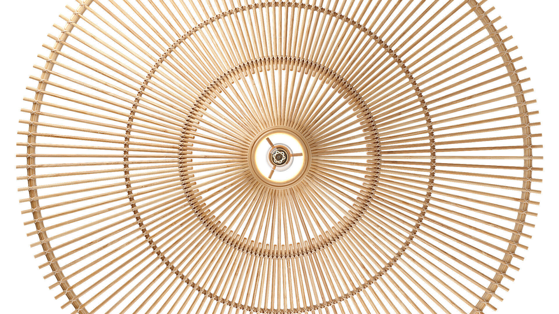 Huge Rattan Lamp 3D model_4
