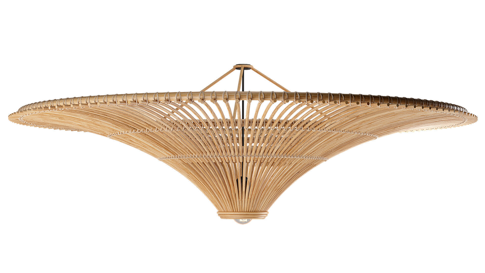 Huge Rattan Lamp 3D model_2