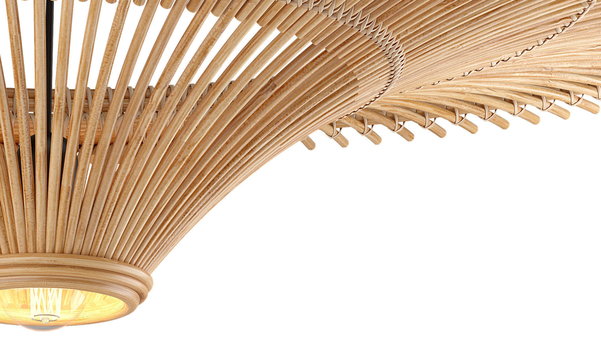 Huge Rattan Lamp 3D model_6