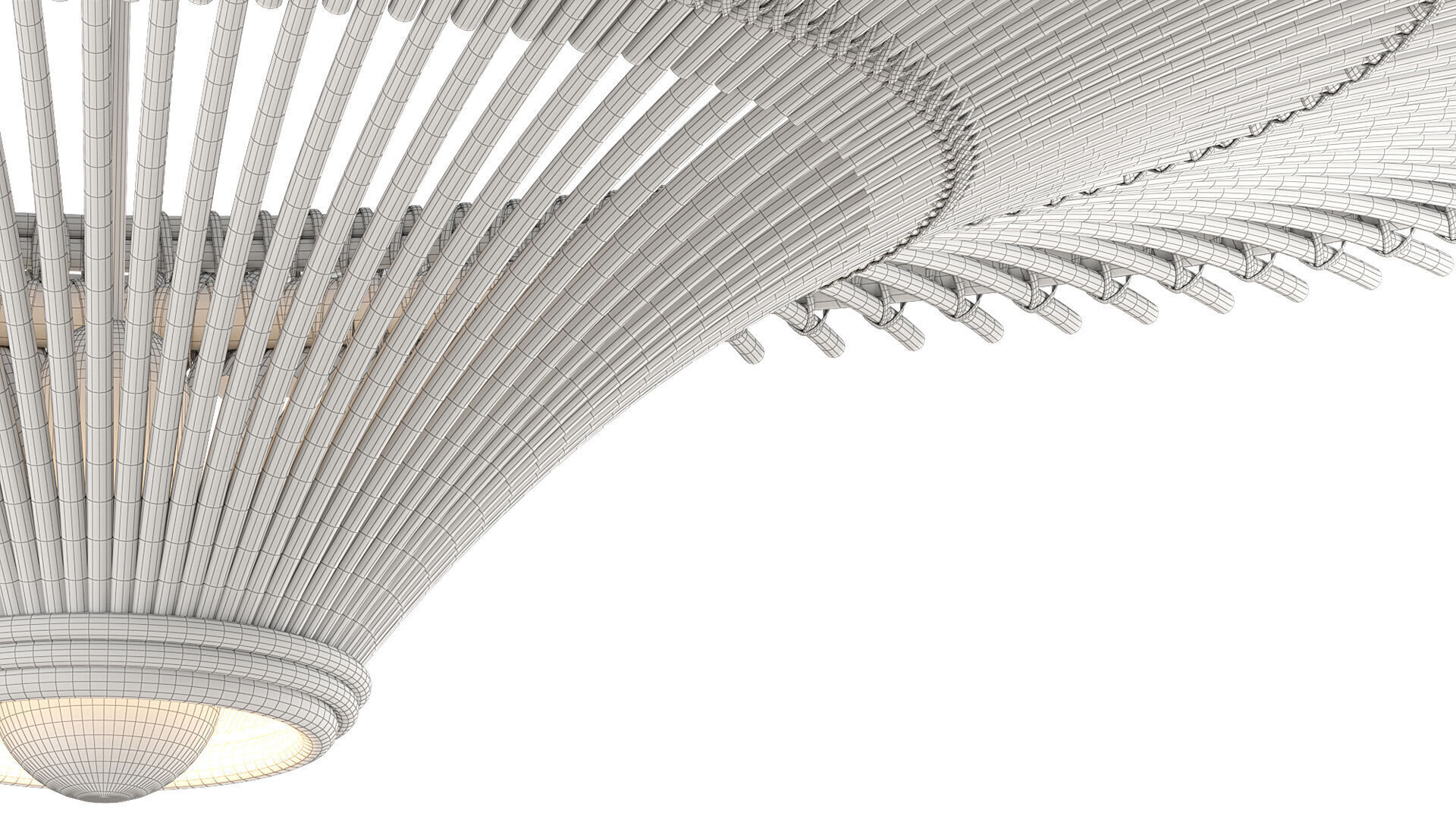 Huge Rattan Lamp 3D model_7