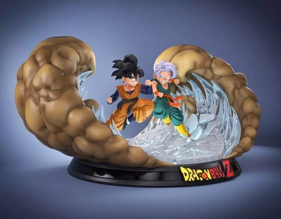 Goten VS Trunks Diorama Dragon Ball 3D print model