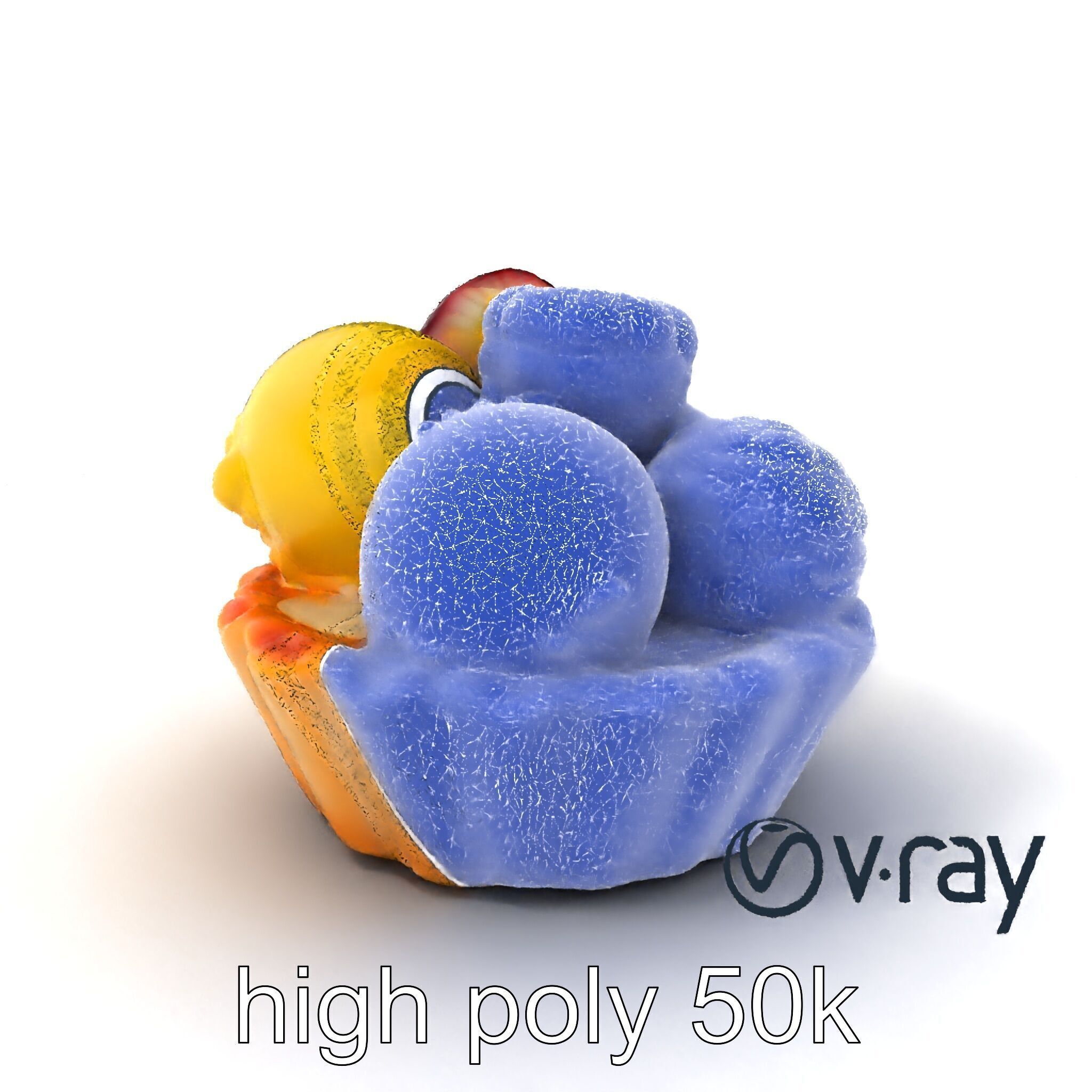 Intricate Ice Cream Tartlet 3D Model Pack Low-poly 3D model_10