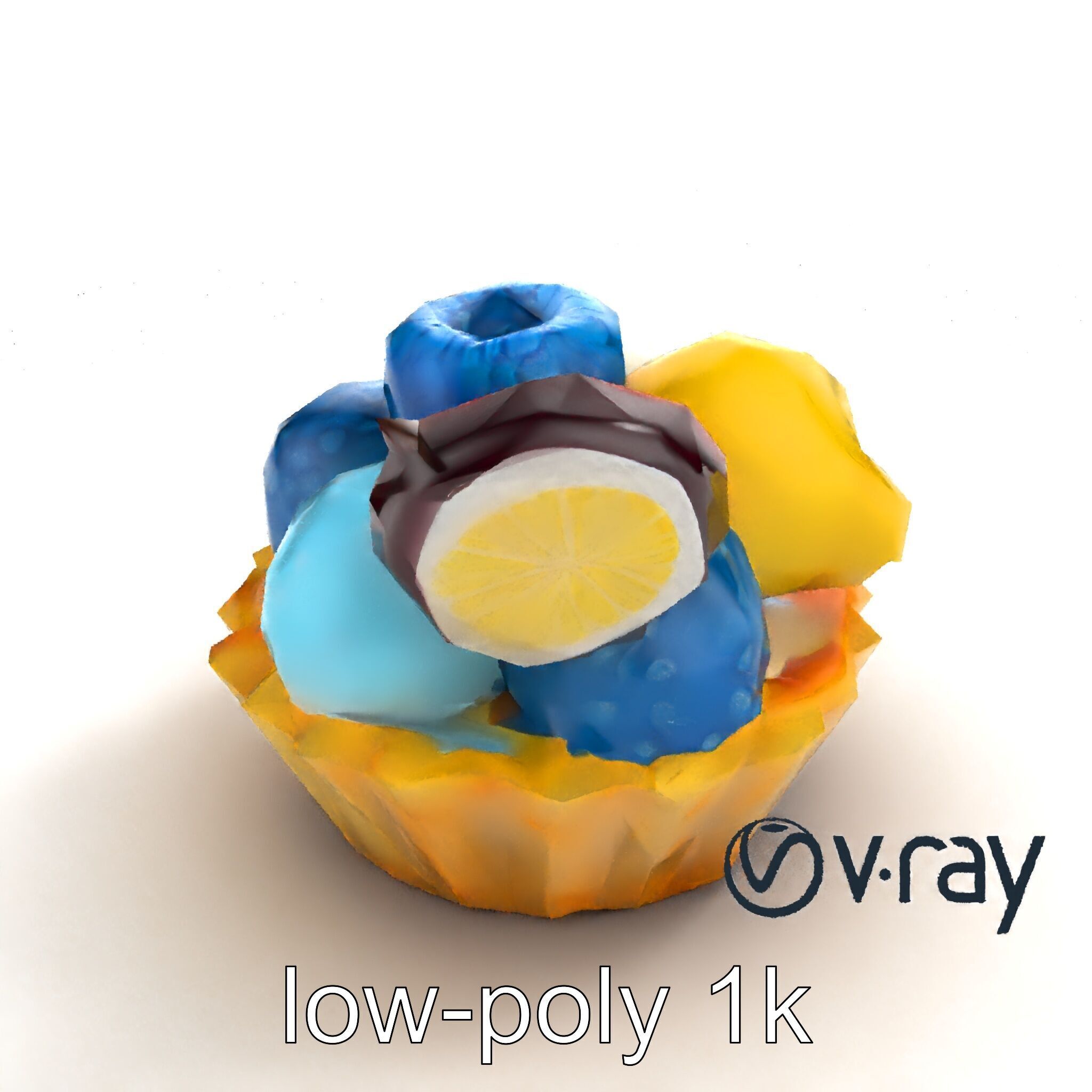 Intricate Ice Cream Tartlet 3D Model Pack Low-poly 3D model_9
