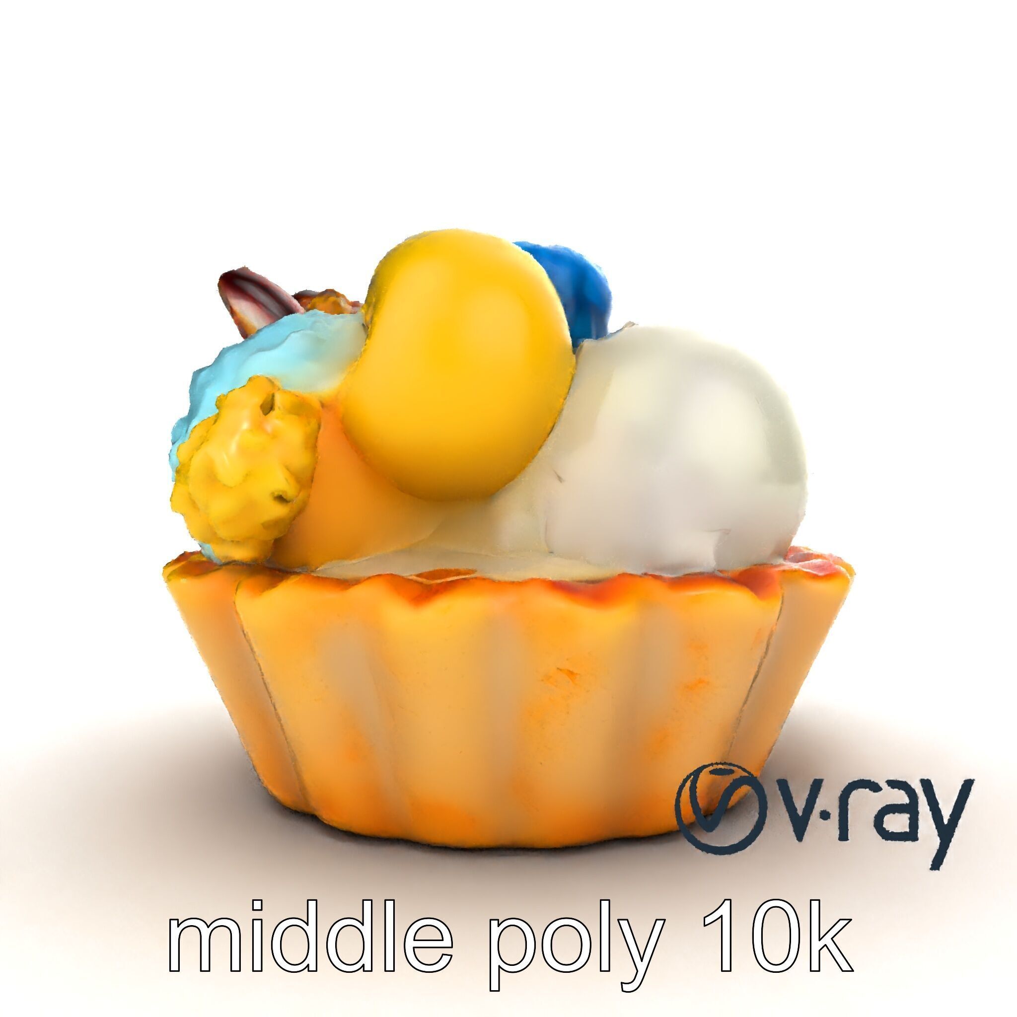 Intricate Ice Cream Tartlet 3D Model Pack Low-poly 3D model_26