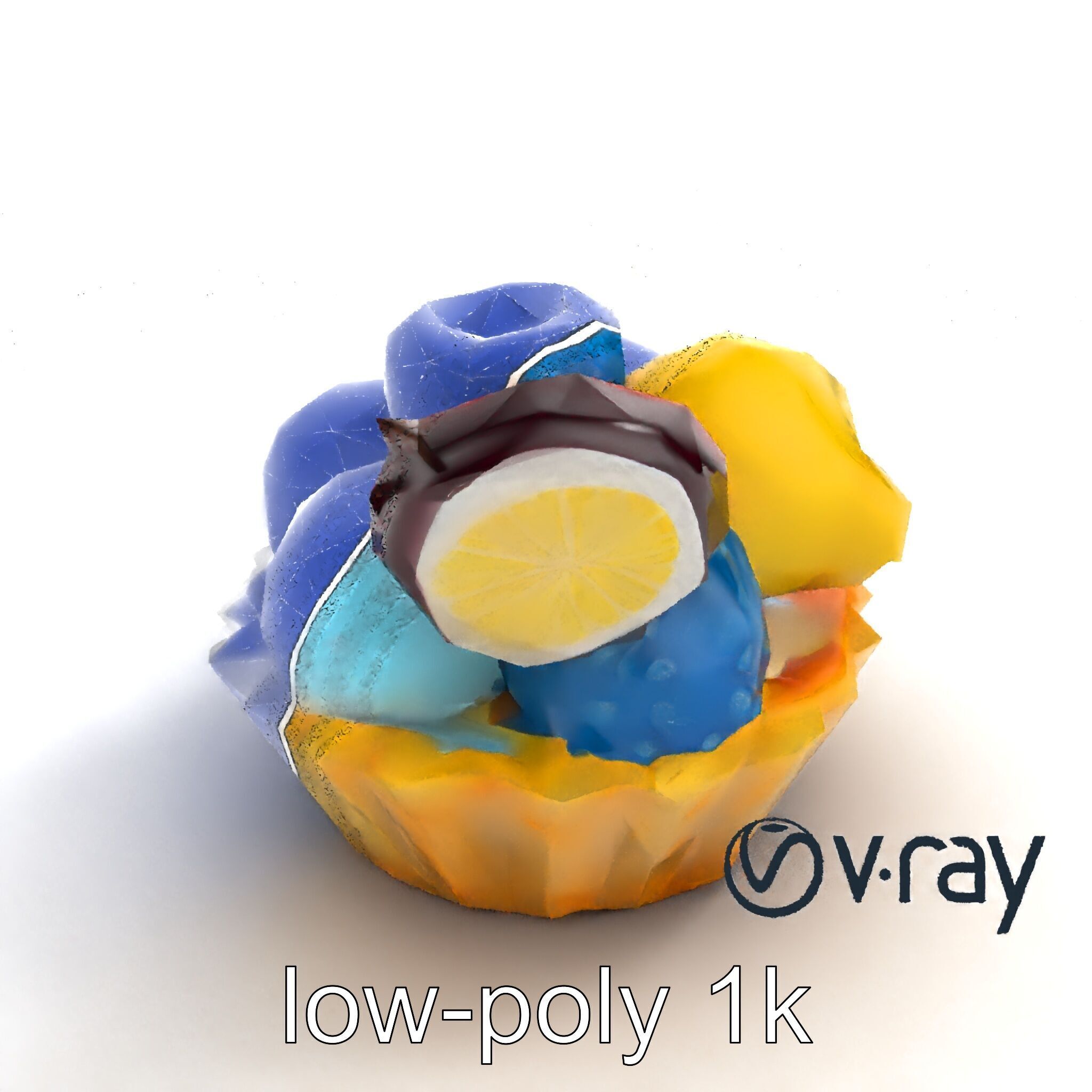Intricate Ice Cream Tartlet 3D Model Pack Low-poly 3D model_12