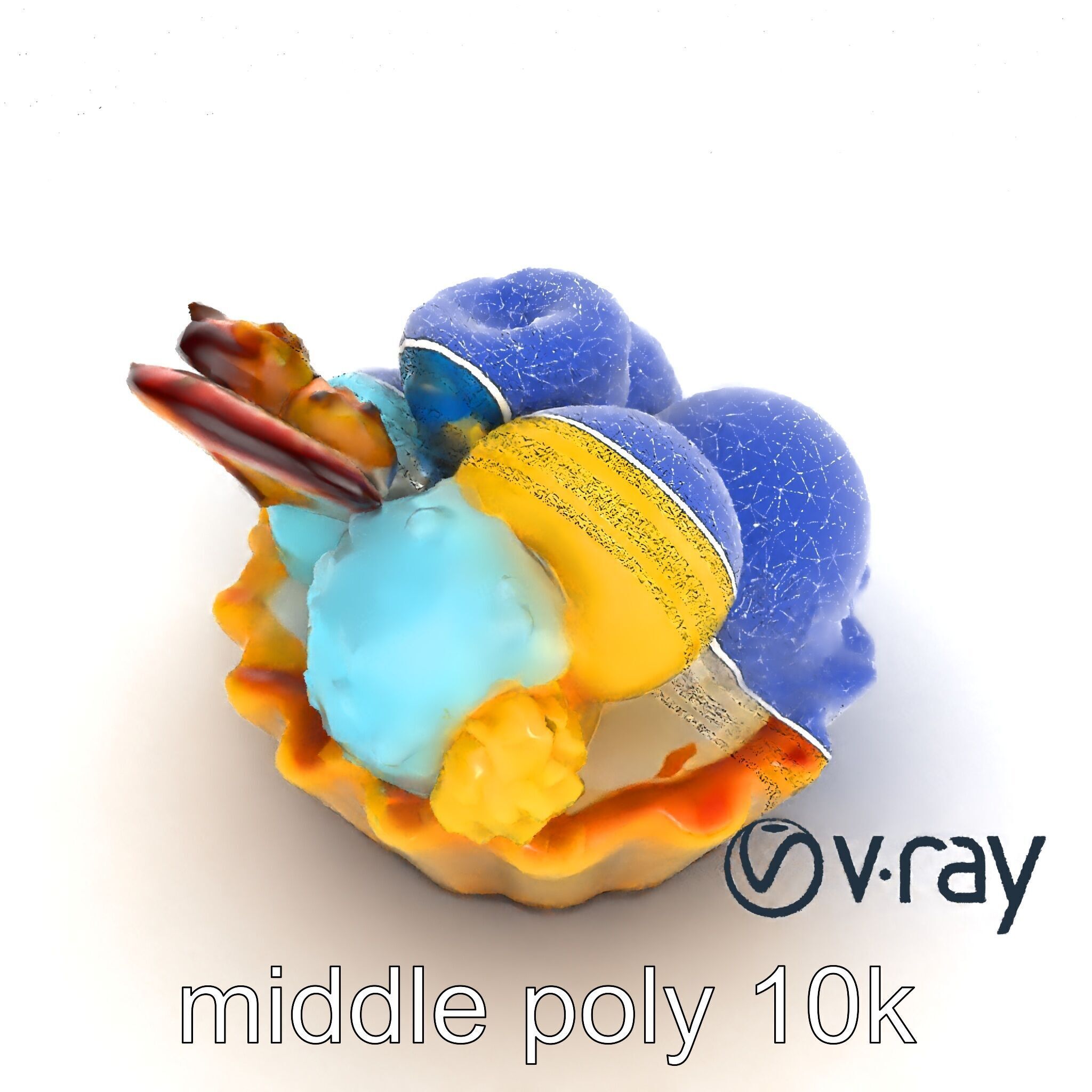 Intricate Ice Cream Tartlet 3D Model Pack Low-poly 3D model_23