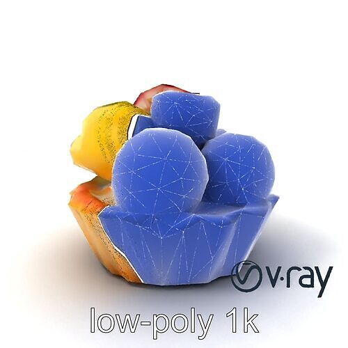 Intricate Ice Cream Tartlet 3D Model Pack Low-poly 3D model 7