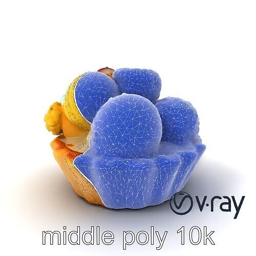 Intricate Ice Cream Tartlet 3D Model Pack Low-poly 3D model 6