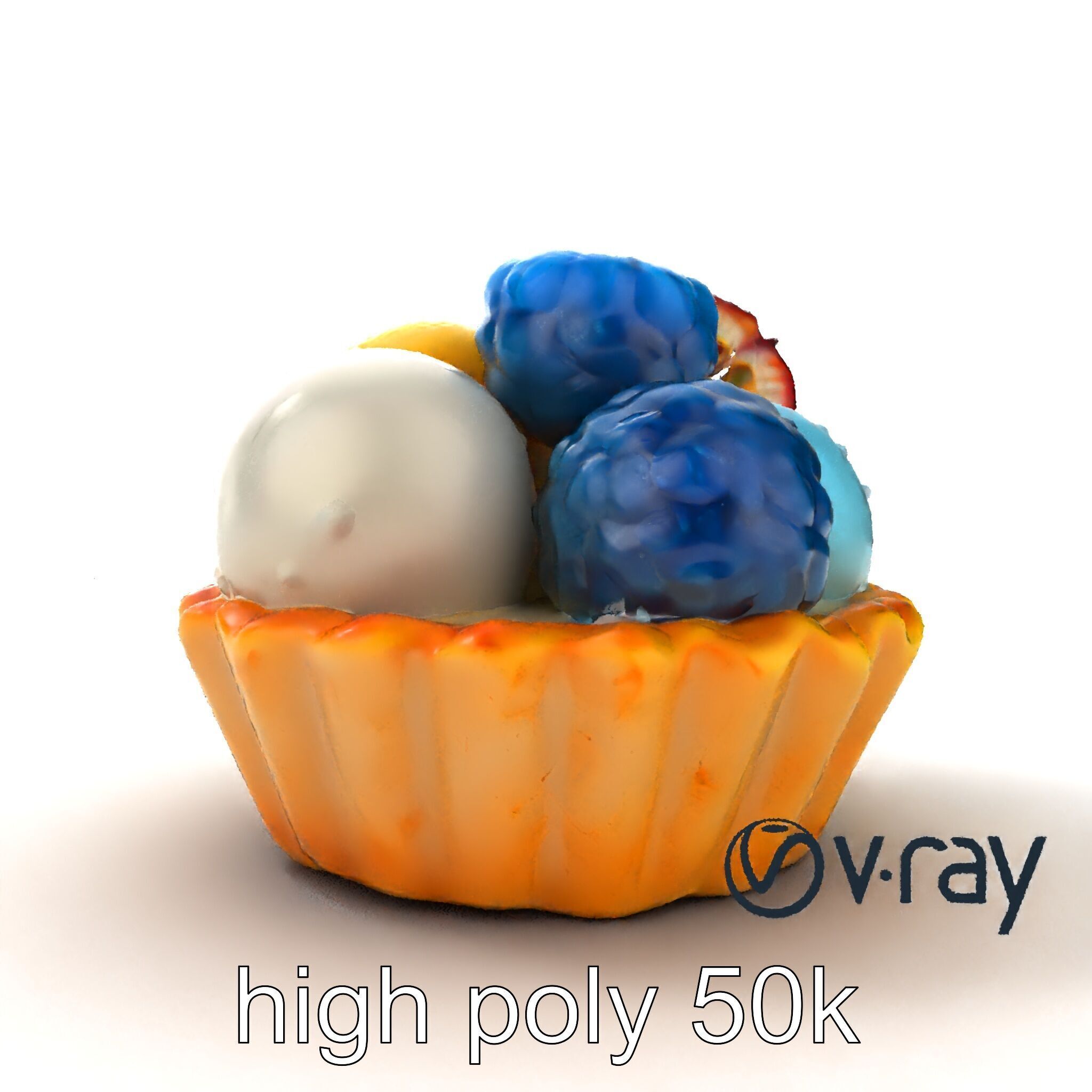 Intricate Ice Cream Tartlet 3D Model Pack Low-poly 3D model_25