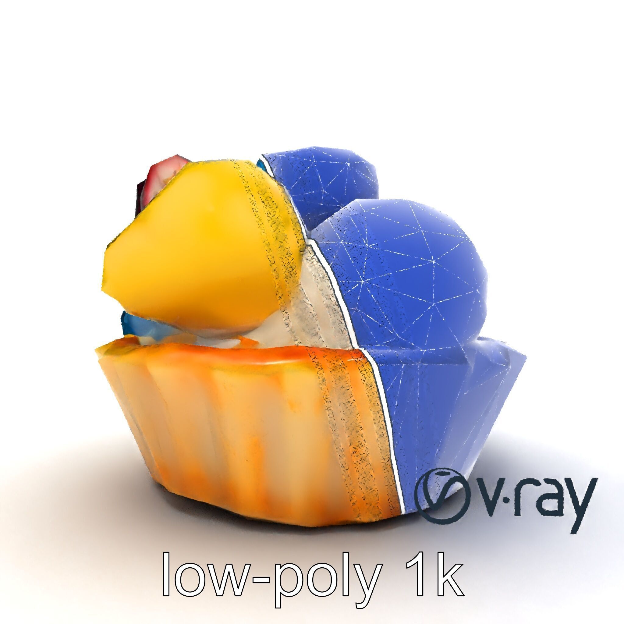 Intricate Ice Cream Tartlet 3D Model Pack Low-poly 3D model_28