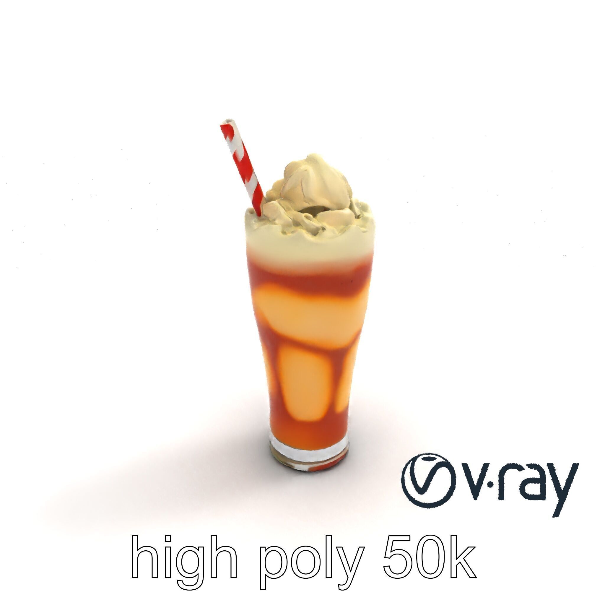 Root Beer Float Glass model pack Low-poly 3D model_29