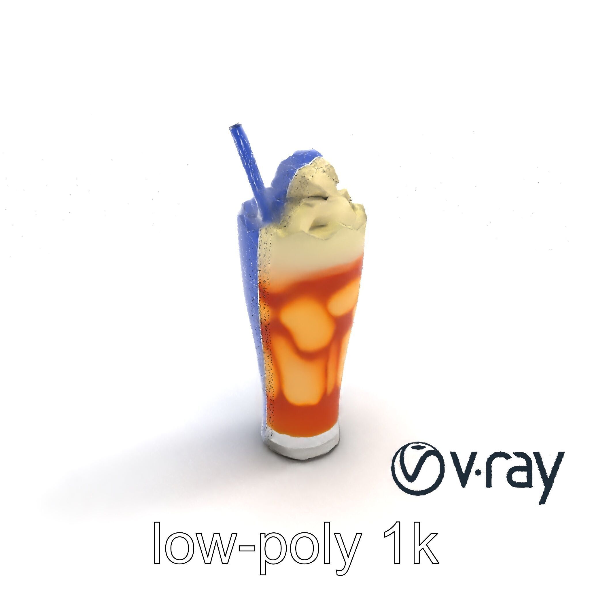 Root Beer Float Glass model pack Low-poly 3D model_21