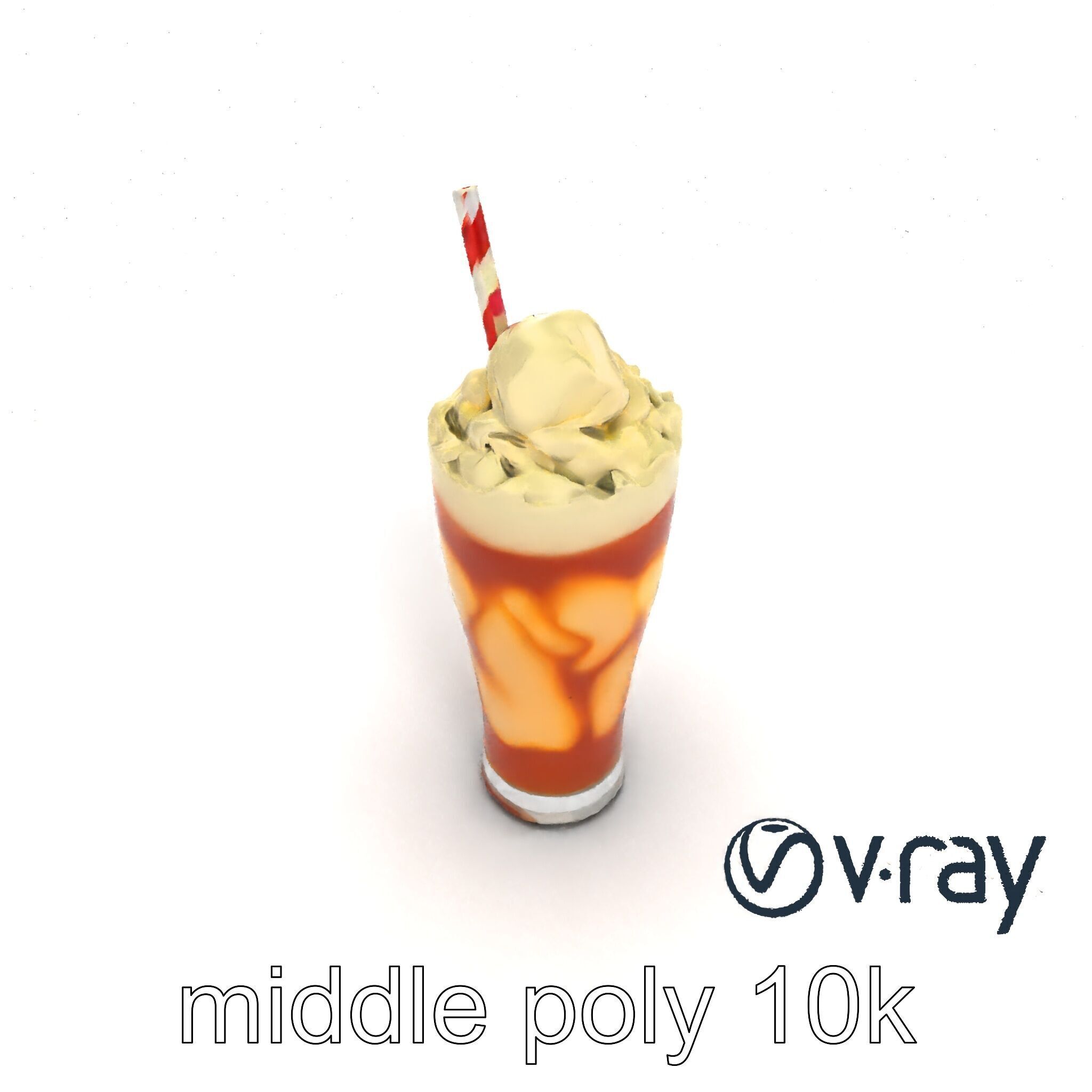 Root Beer Float Glass model pack Low-poly 3D model_28