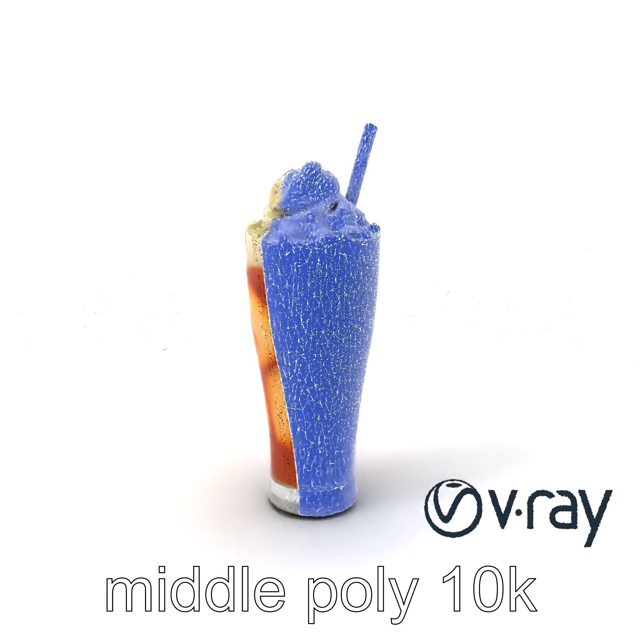 Root Beer Float Glass model pack Low-poly 3D model_6