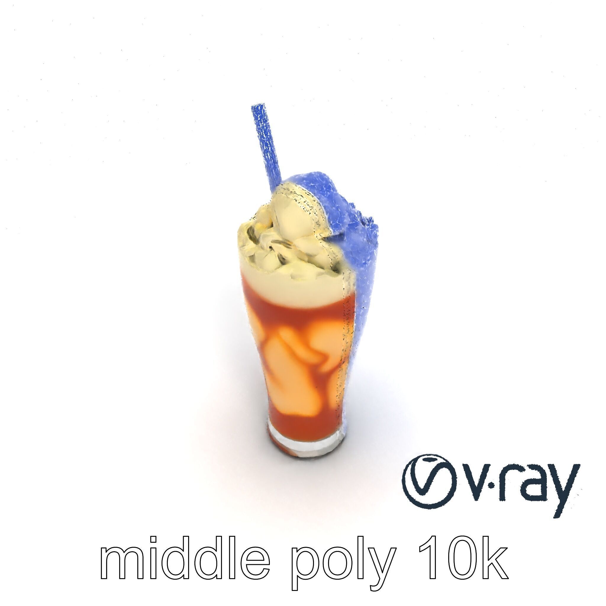 Root Beer Float Glass model pack Low-poly 3D model_25
